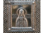 Икона в ковчег для святых мощей св. Софии Слуцкой, 272х220х120 мм, серебро, нефрит, дерево
